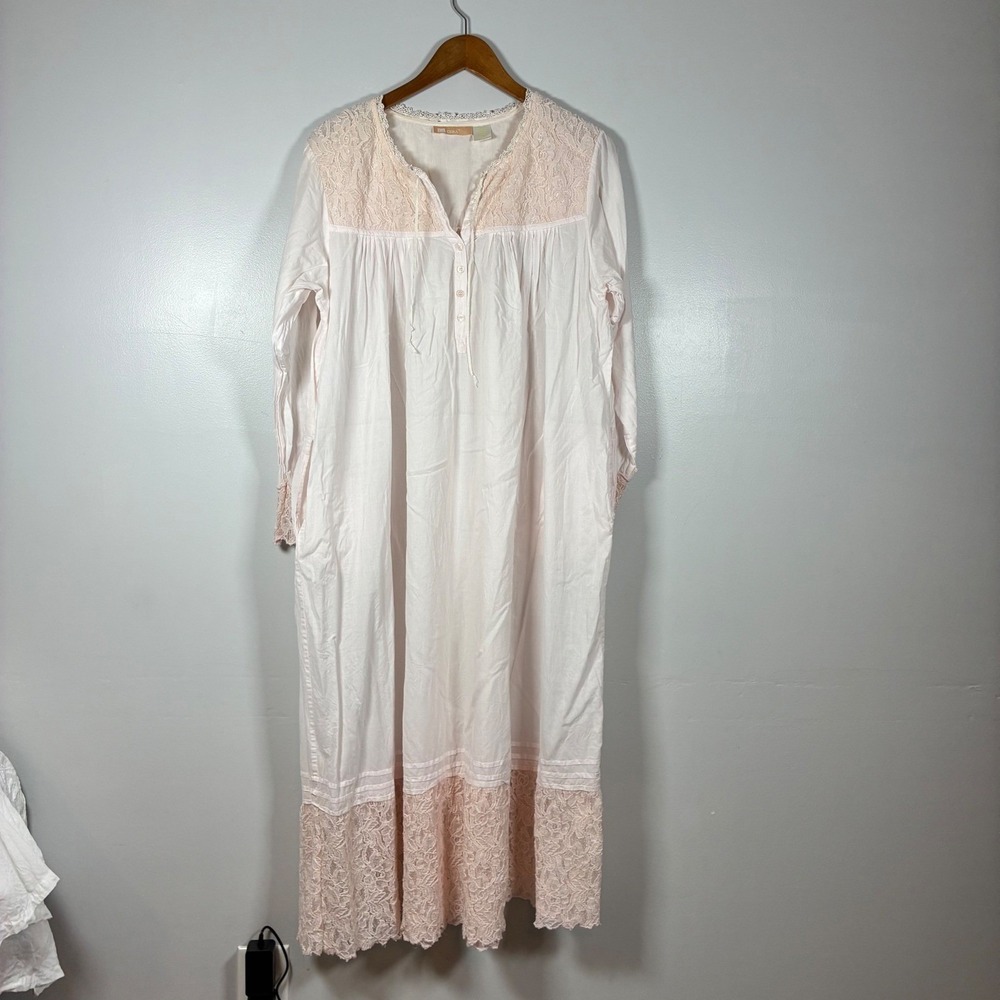 La Cera Nightgown L Lace Victorian Cottage Romantic Coquette Shabby Chic Regency
